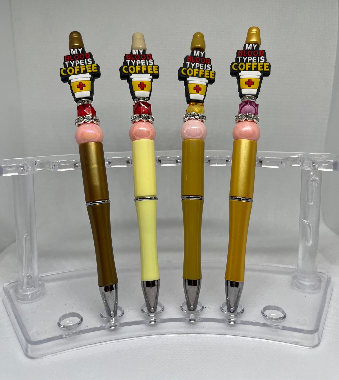 Blood Type is Coffee Beaded Pen