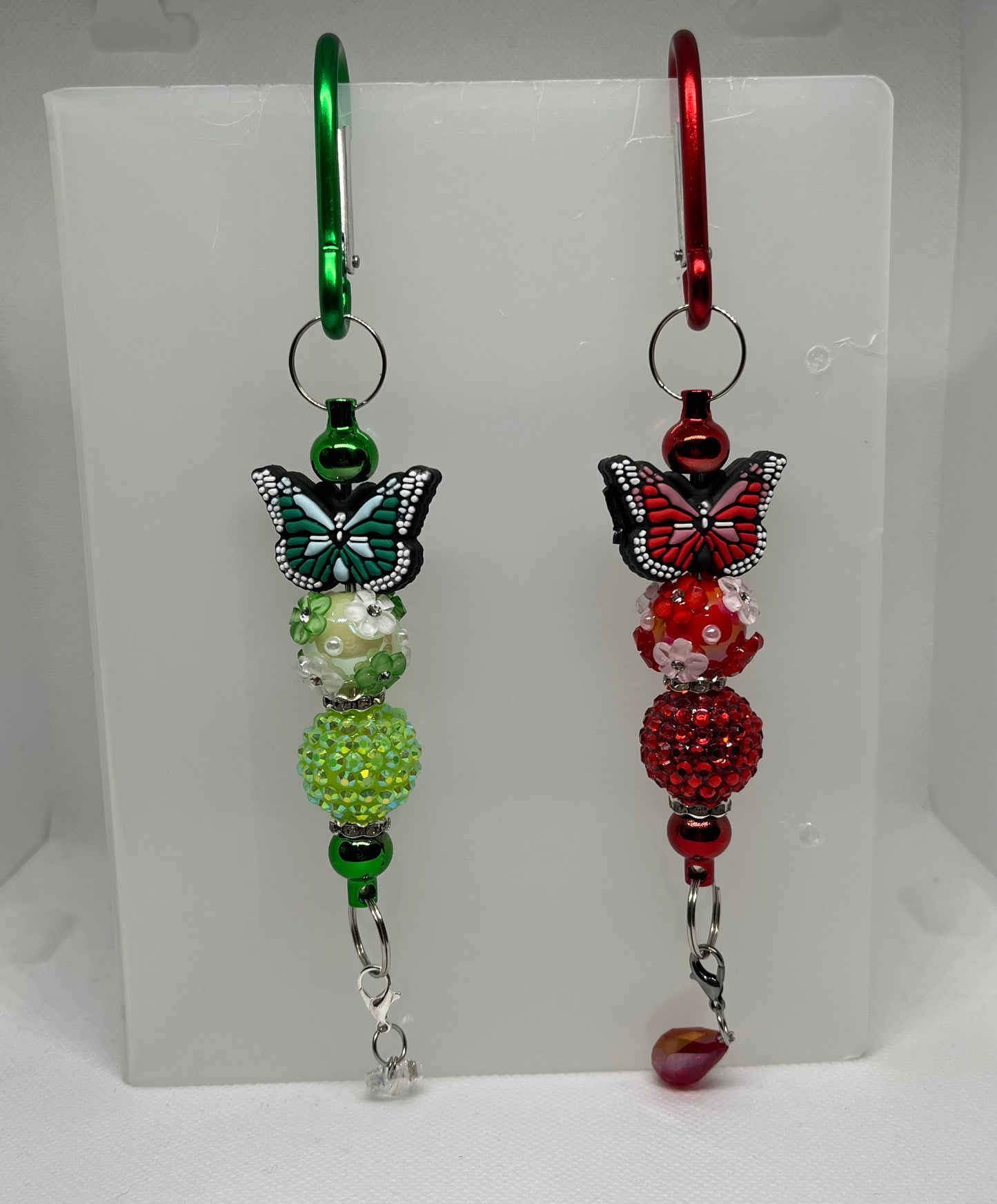 Butterfly Beaded Carabiner