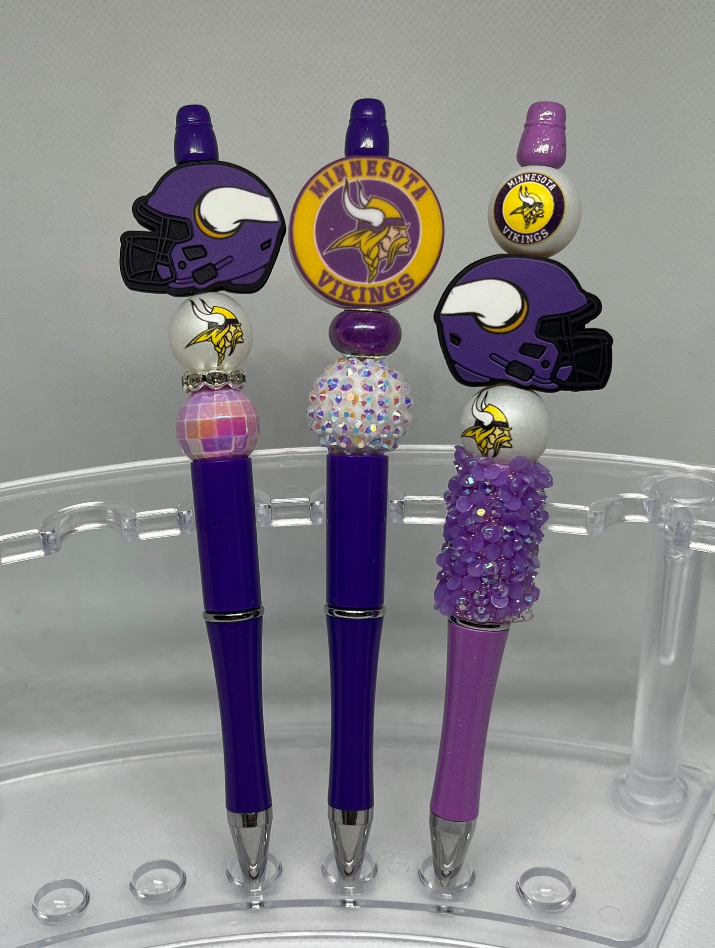 Football Beaded Pens / MN Vikings Pen & Keychain