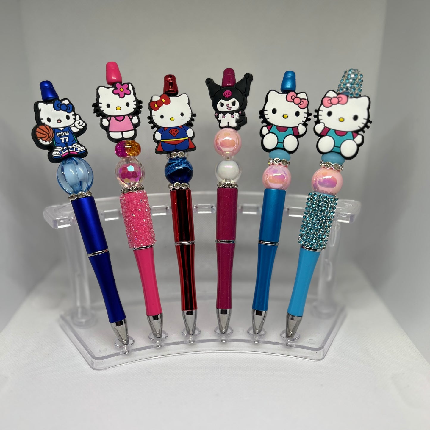 Blue Hello Kitty Beaded Pens