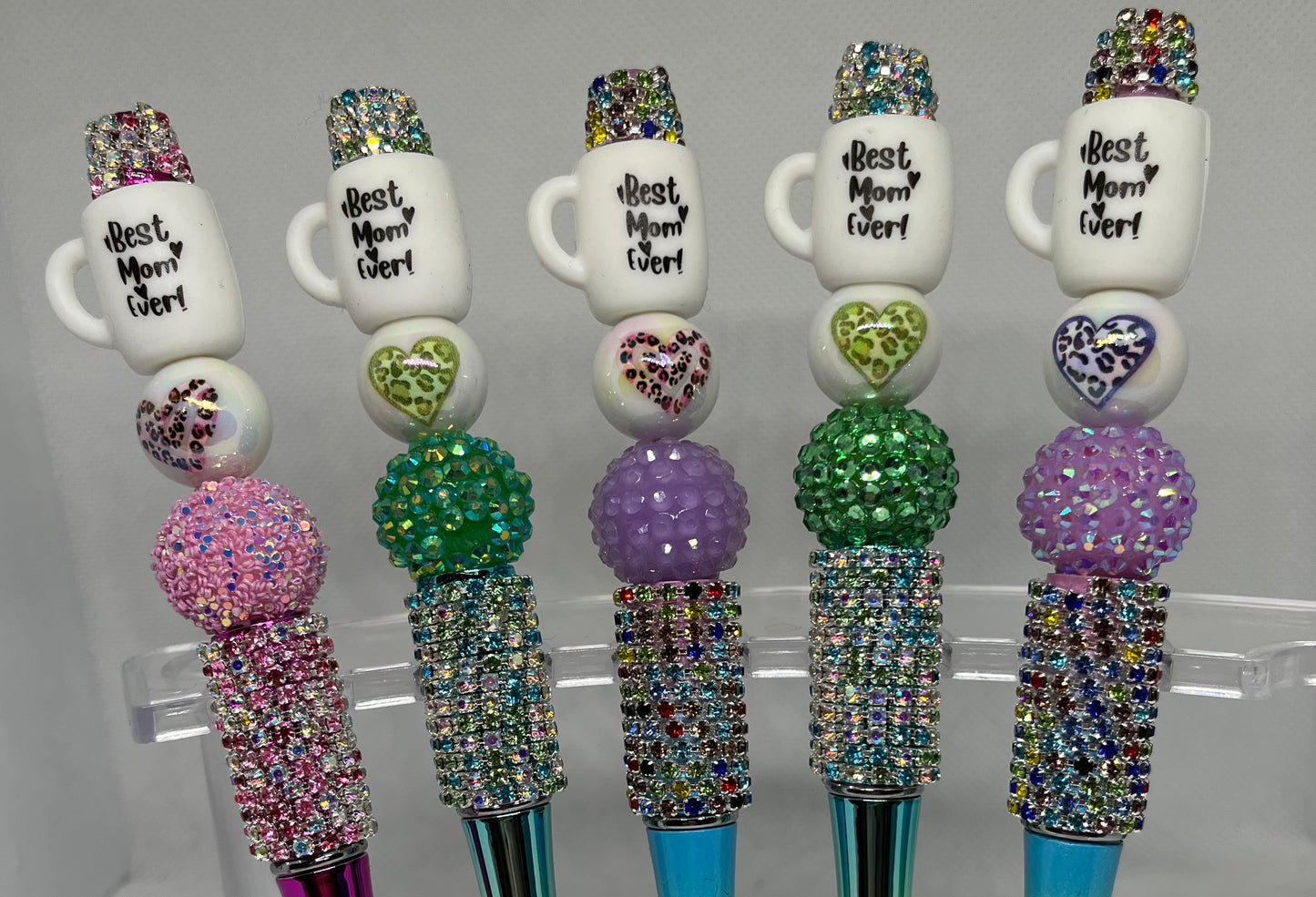 Best Mom Ever Coffee Cup Beaded Pen