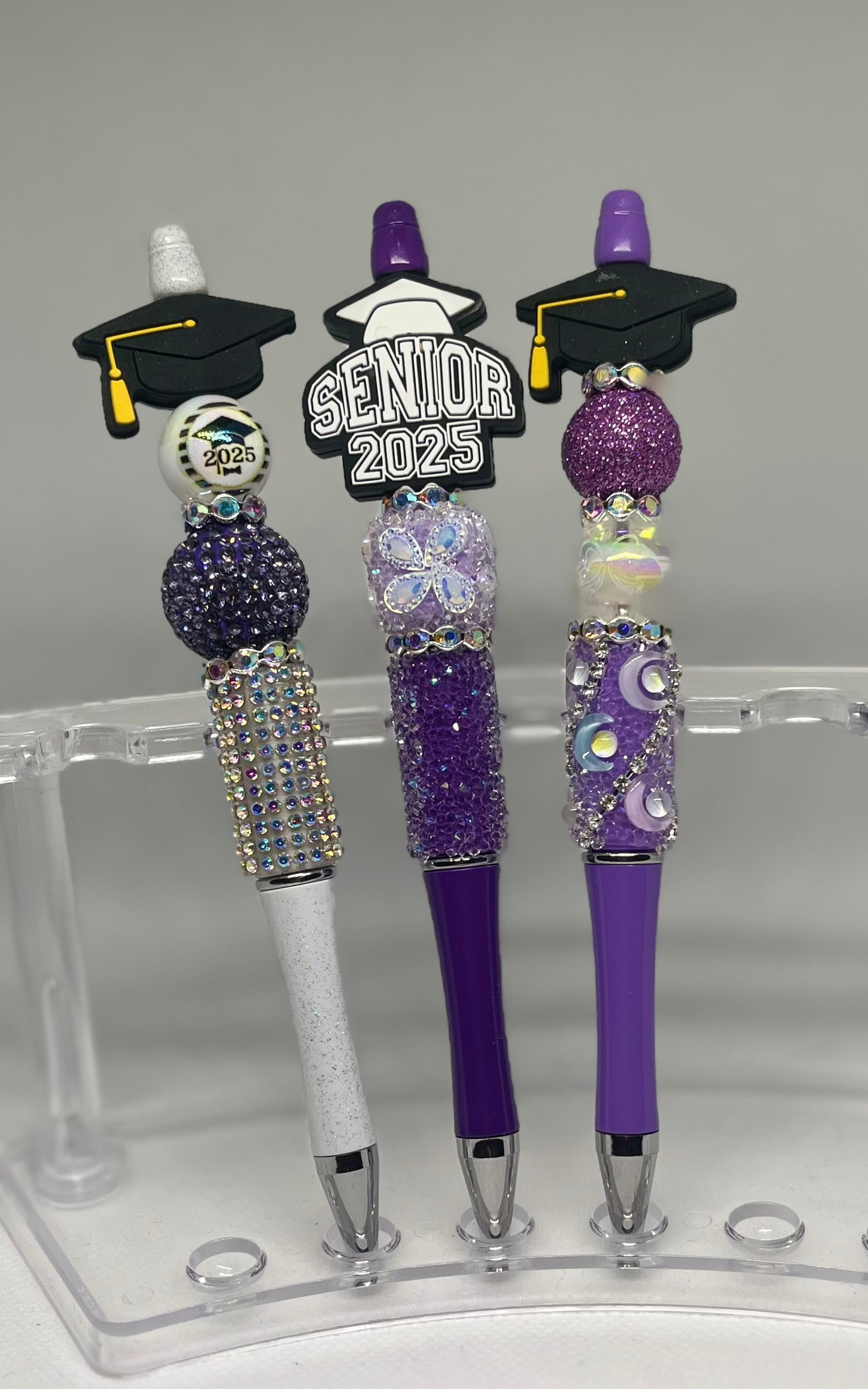 Senior 2025 Beaded Pen - Purple
