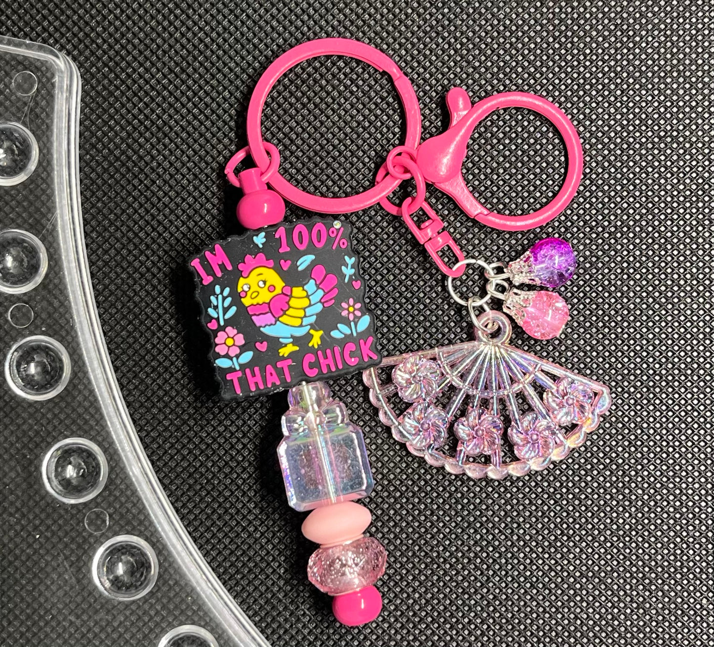 Attitude Beaded Keychain