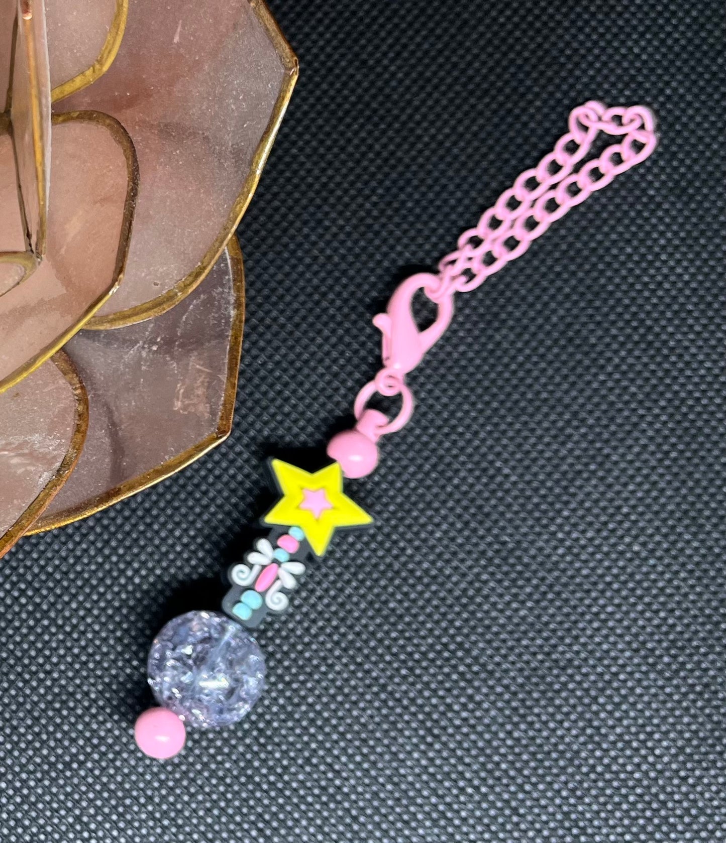 Magic Wand Beaded Tumbler Charm