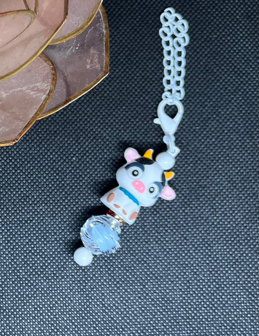 Cow Beaded Tumbler Charm