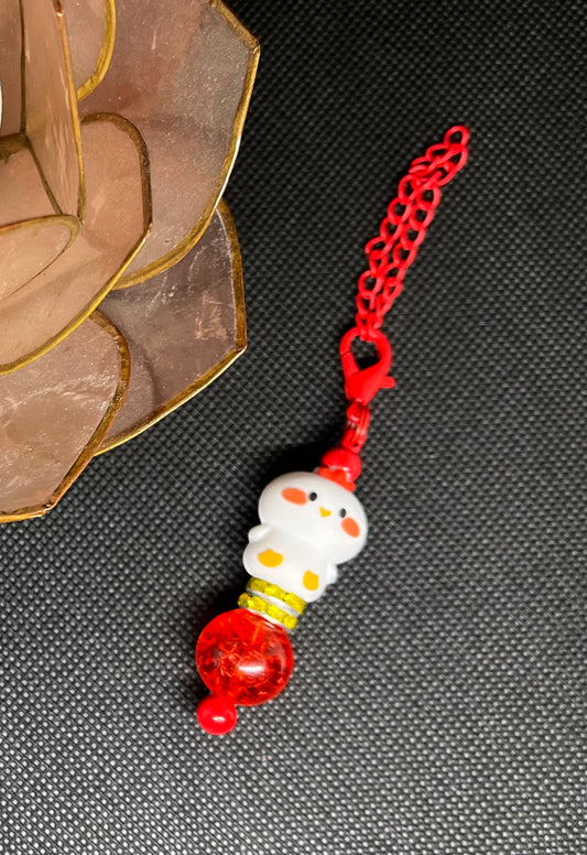 Chicken Beaded Tumbler Charm