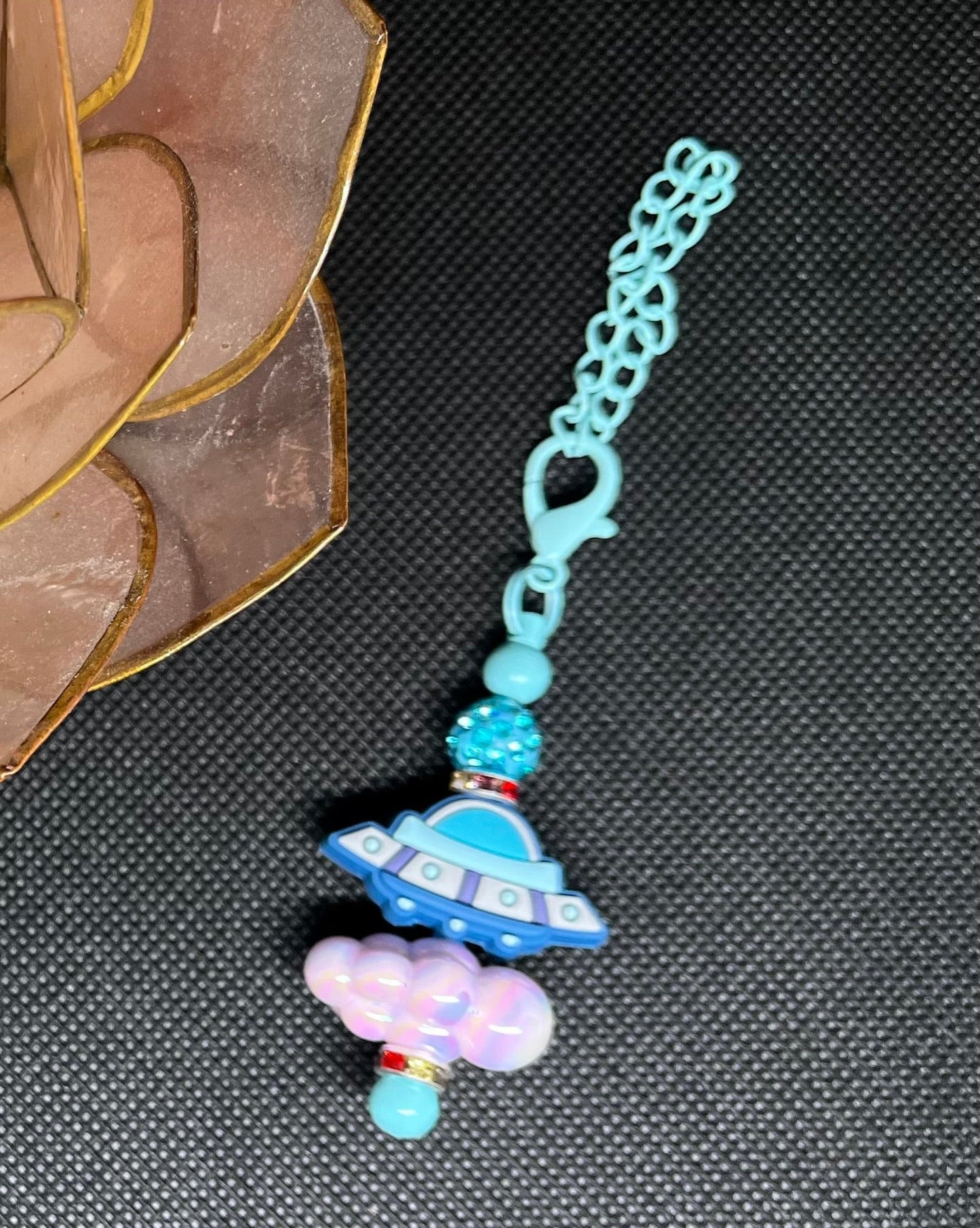 UFO Beaded Tumbler Charm