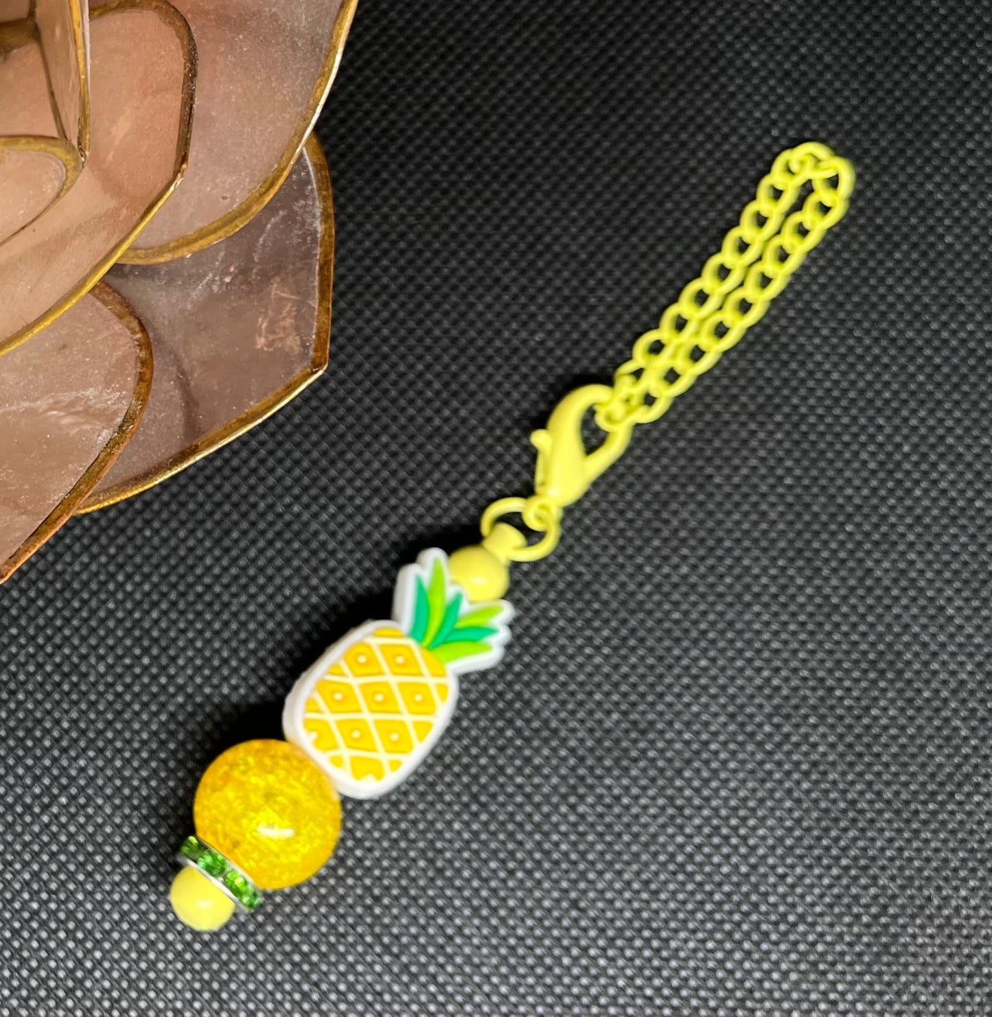 Pineapple Beaded Tumbler Charm