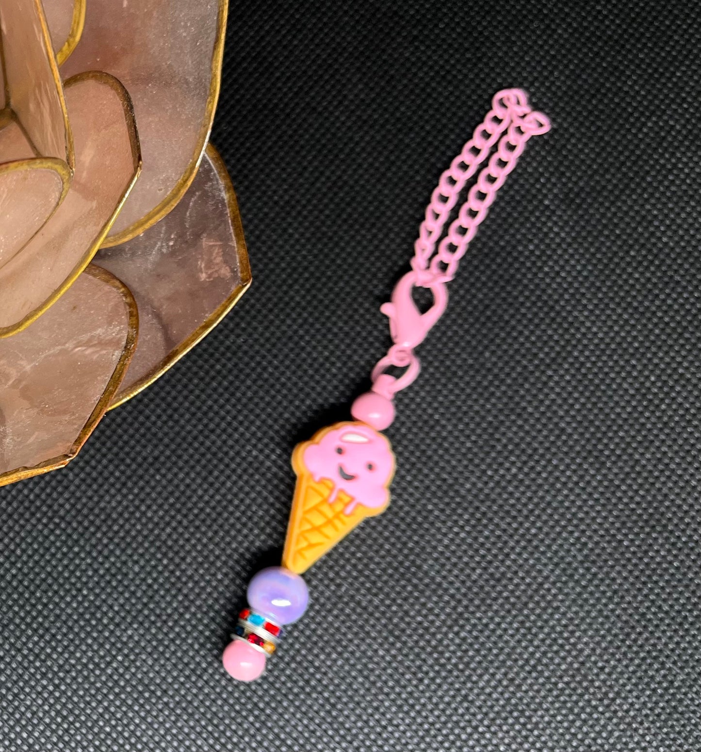 Ice Cream Scoop Beaded Tumbler Charm