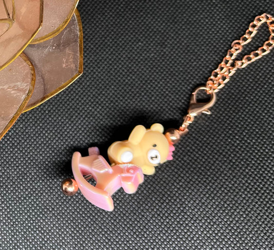 Teddy Bear Beaded Tumbler Charm