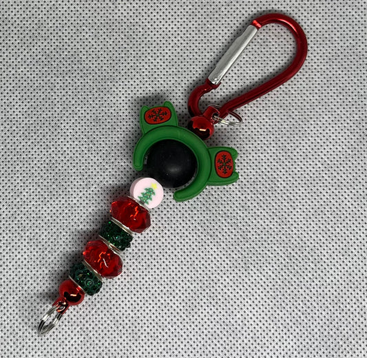 Reindeer Beaded Carabiner