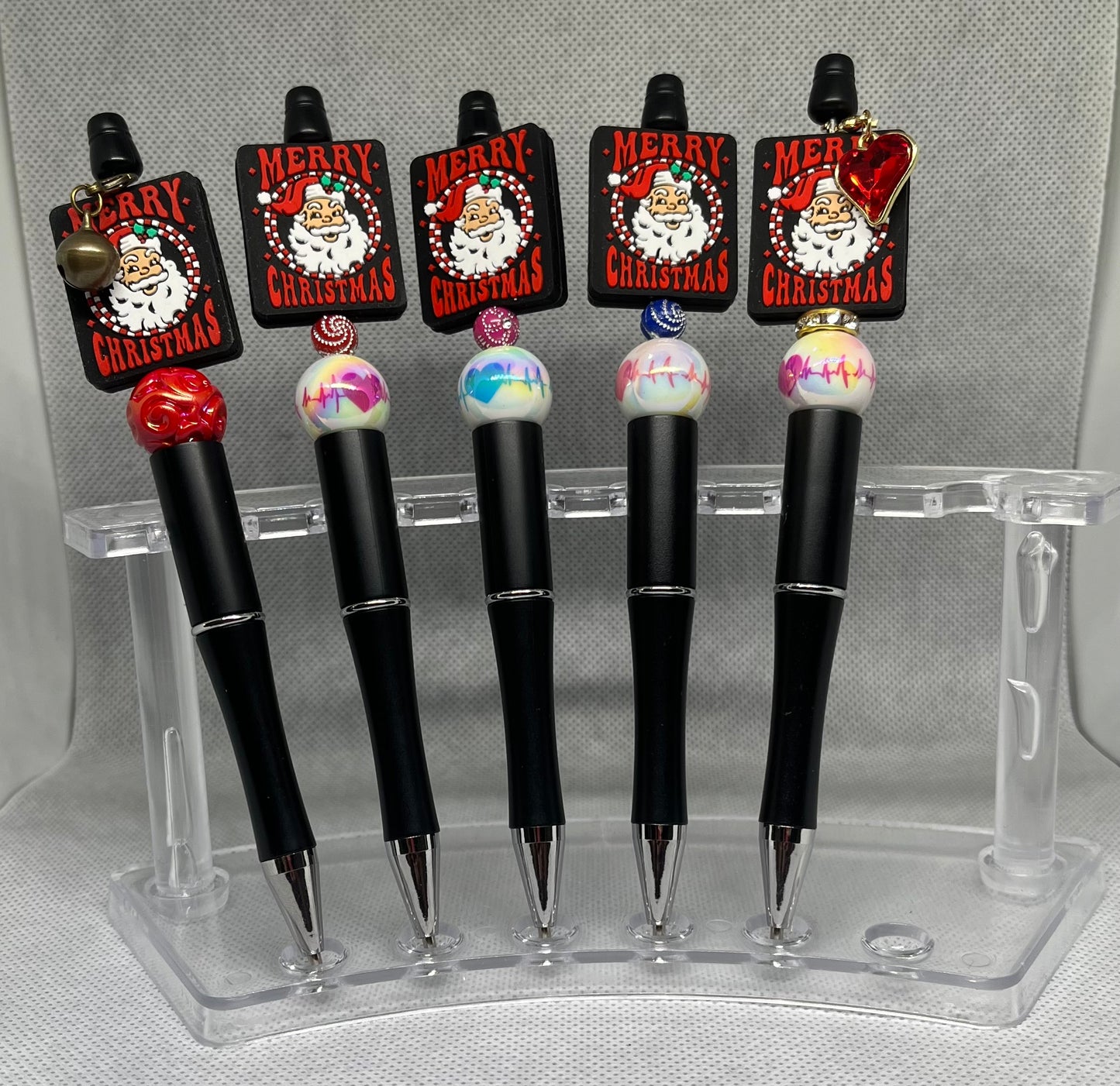 Square Santa Beaded Pens