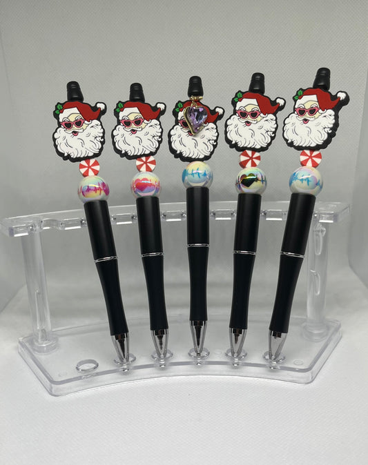 Cool Santa Beaded Pens with Charms