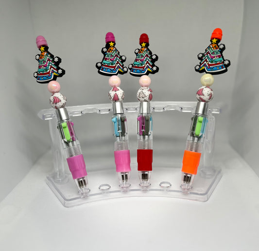 Booked Christmas Tree Beaded Pens