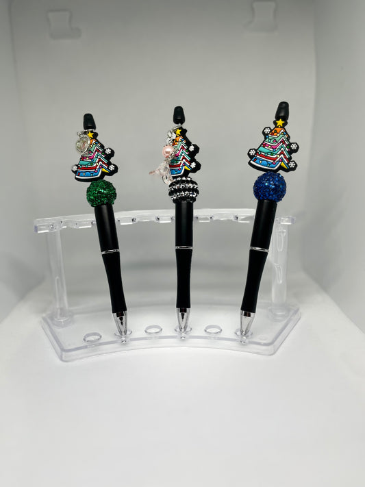 Booked Christmas Tree Beaded Pen