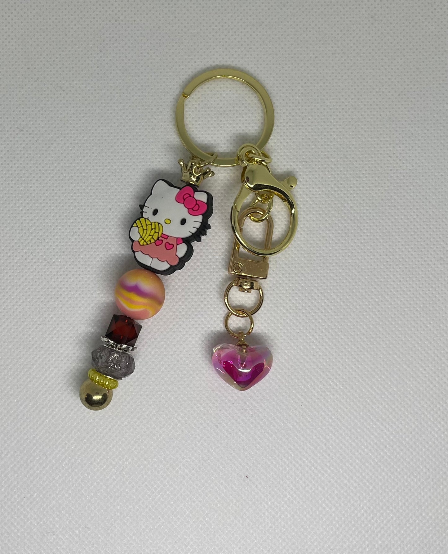 Hello Kitty Beaded Concha Keychain