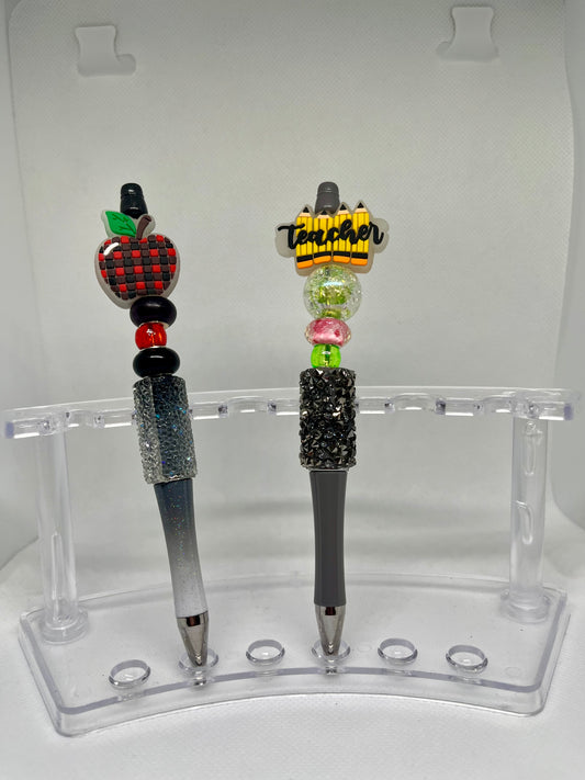 Teacher Apple Beaded Pen