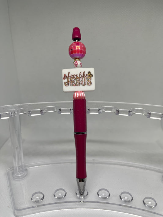 Love Like Jesus Beaded Pen