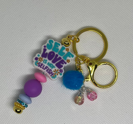 Love Yourself Beaded Keychain