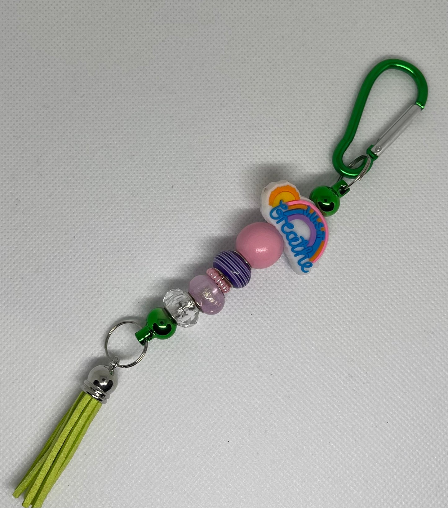 Just Breathe Beaded Carabiner