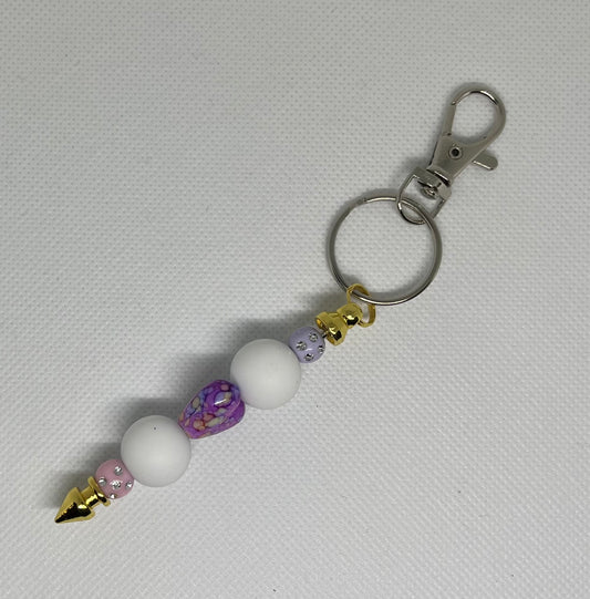 Heart Beaded Keychain