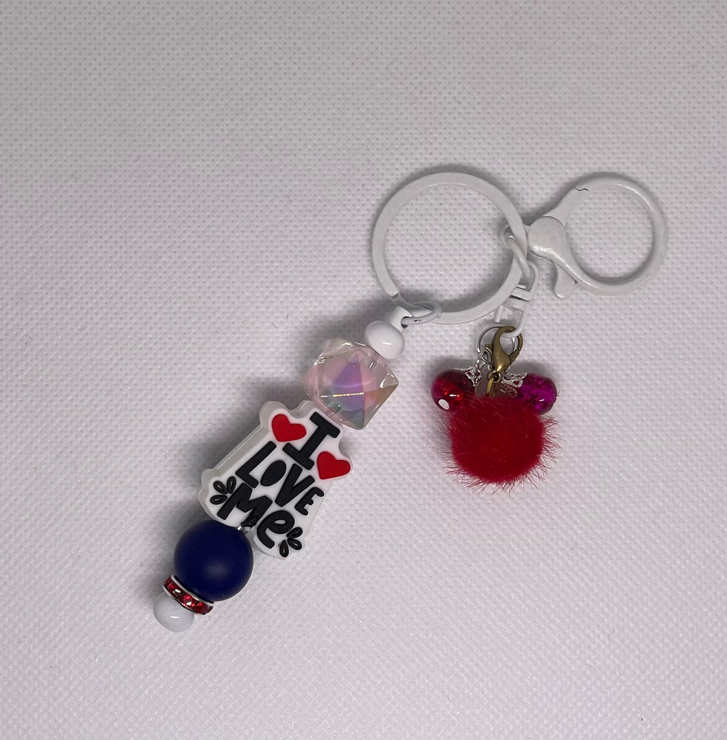 Love Me Beaded Keychain