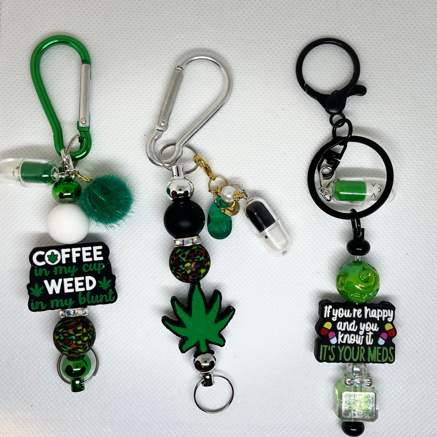 x 420 Beaded Keychains