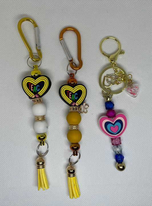 Teacher Beaded  Carabiner