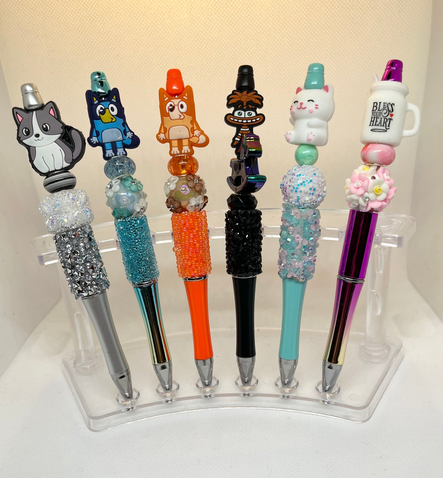 Bluey and Bingo Beaded Pens