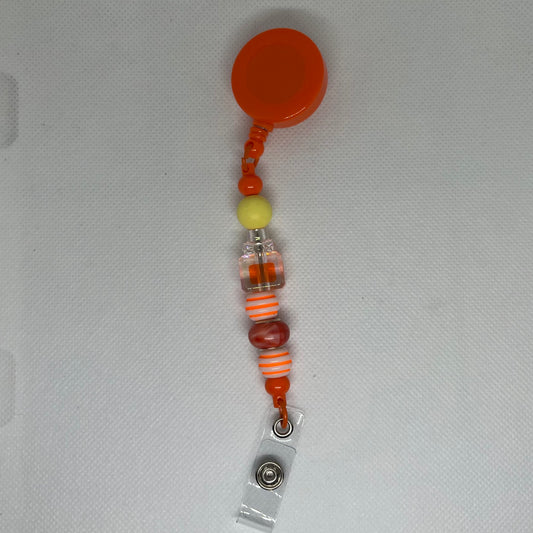 Orange Beaded Badge