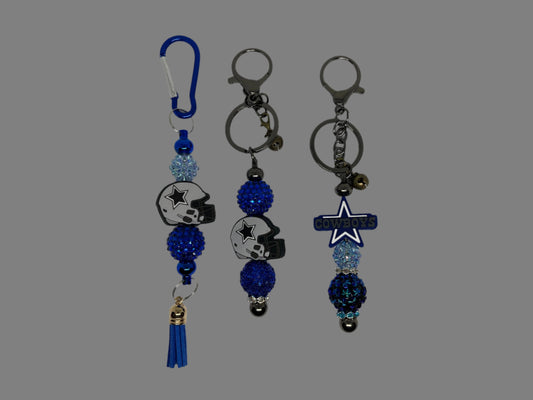 Dallas Cowboys Beaded Keychains