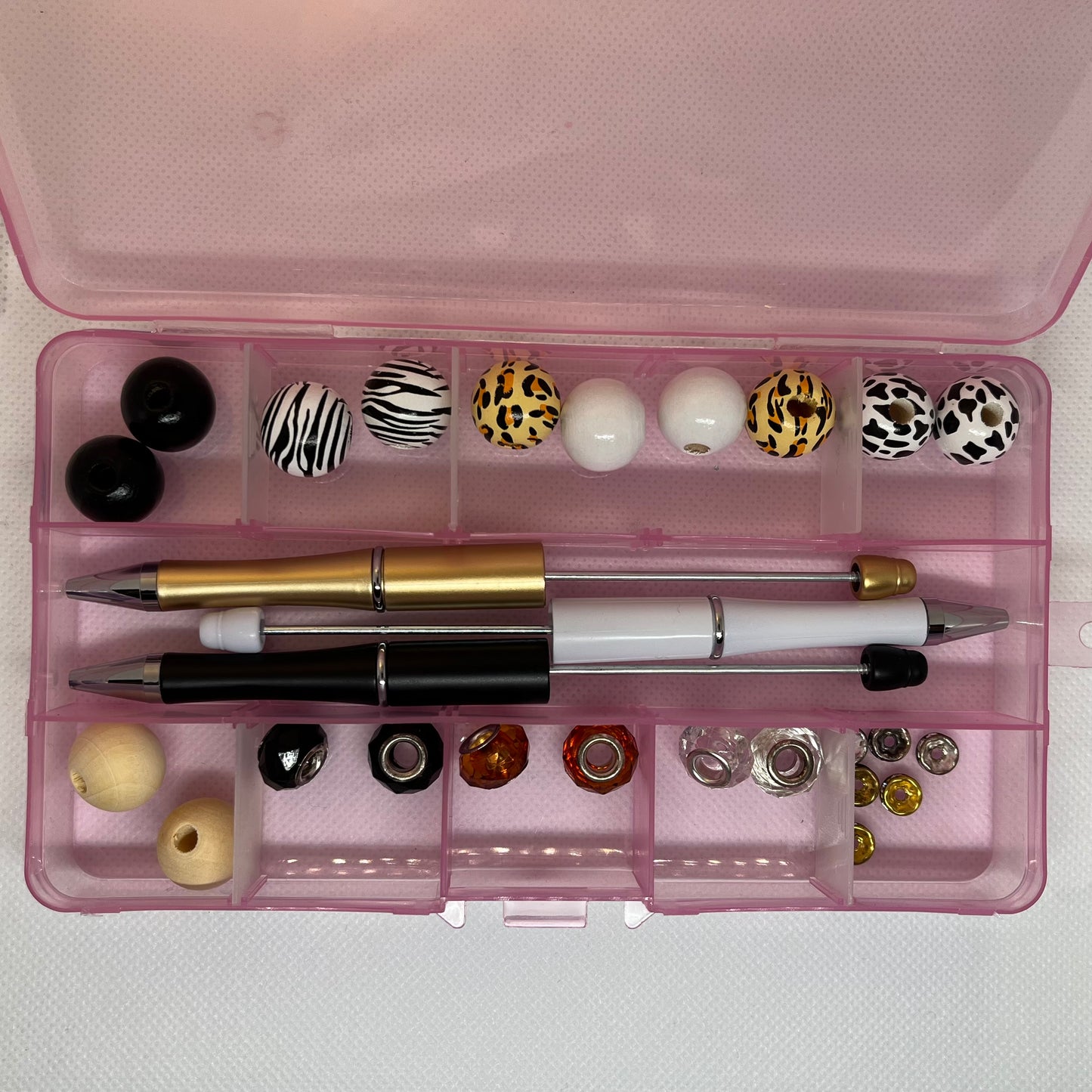 DIY -  Animal Print Beaded Pen Set