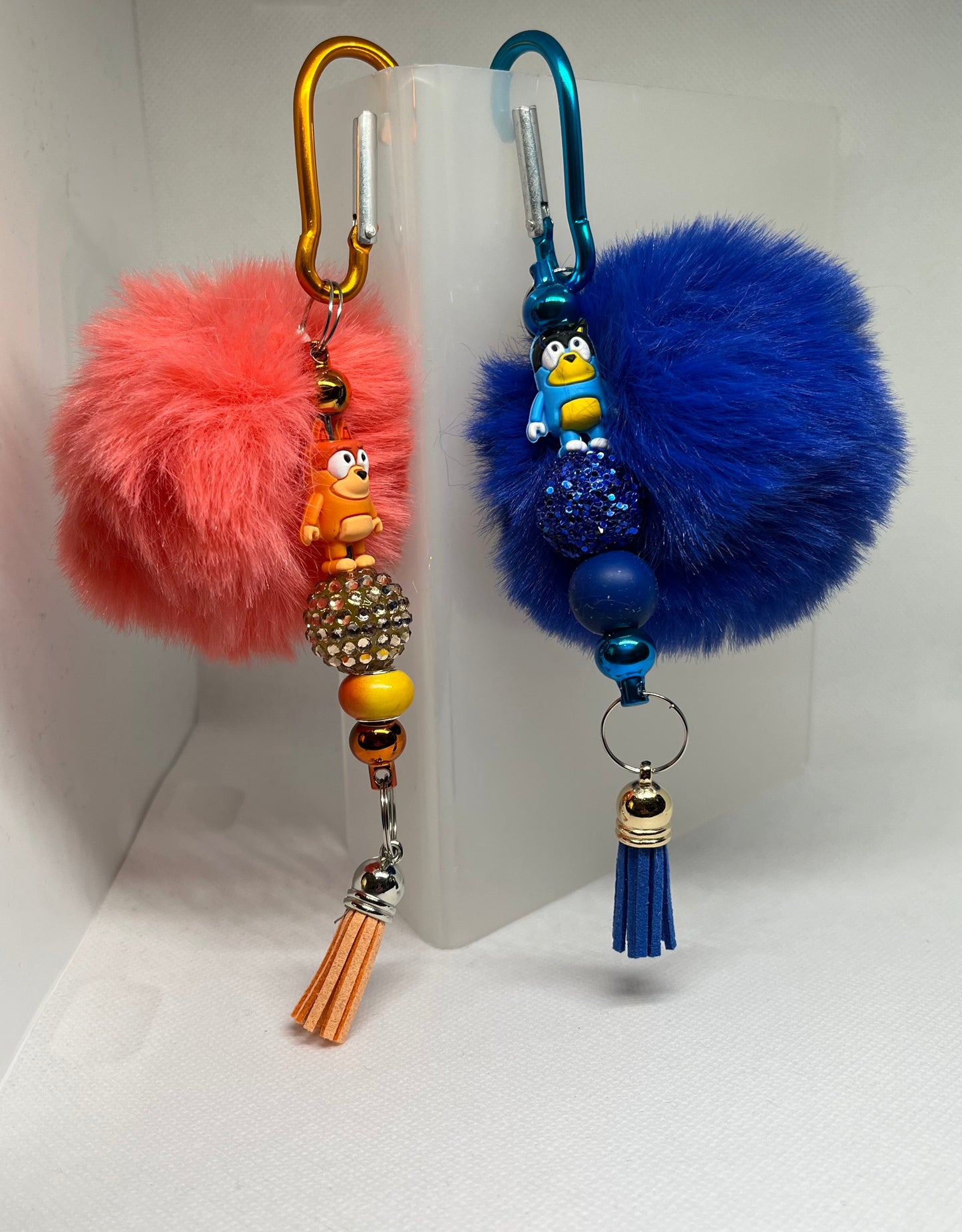 Bluey/Bingo Puffy Beaded Carabiners