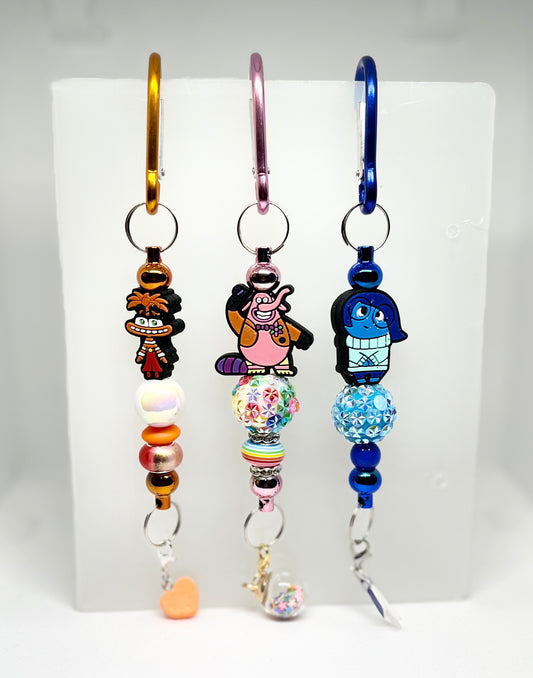 Anxiety, Sadness, Bingbong Beaded carabiners