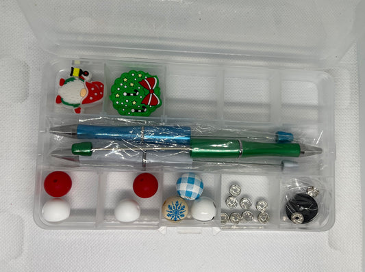 DIY ~ Christmas Beaded Pens - Snowman/Gnome