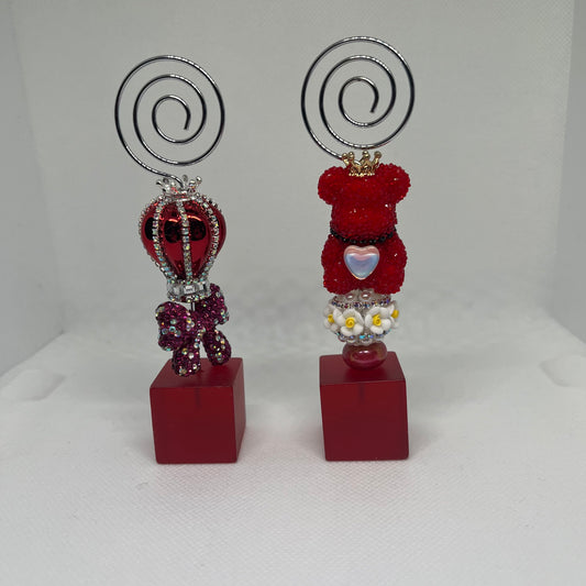 Beaded Wire Photo Holders