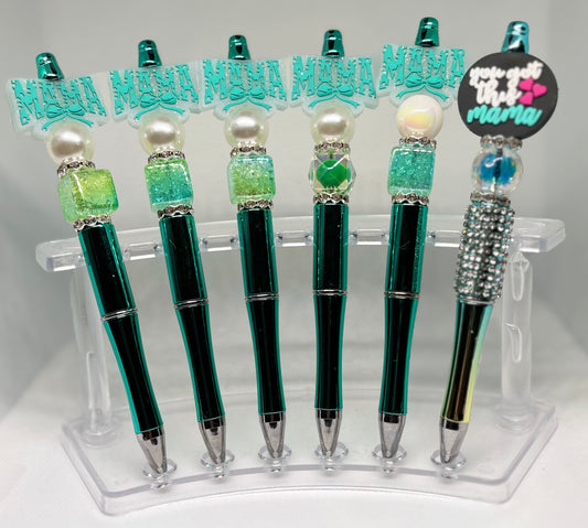Turquoise Mama Beaded Pen