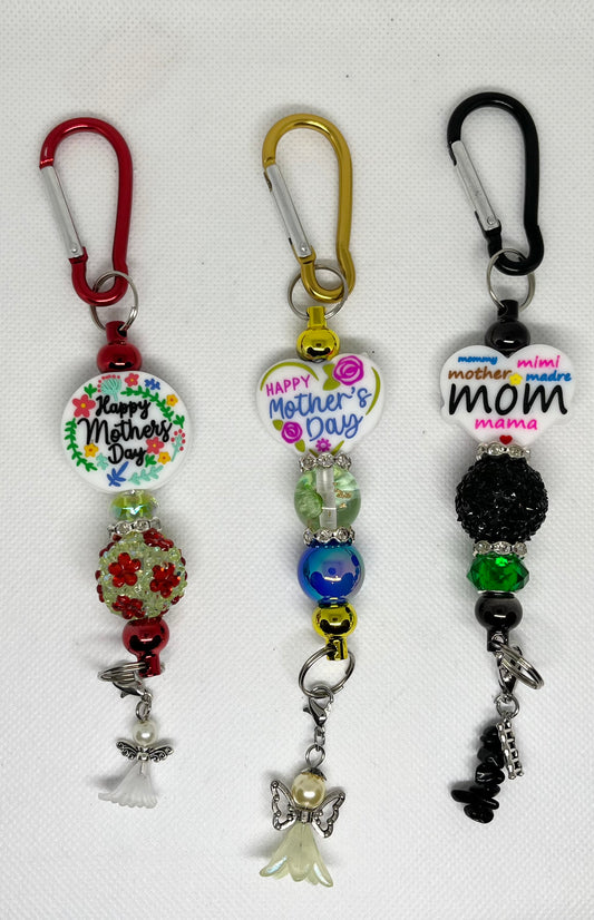 Happy Mother's Day Beaded Keychain